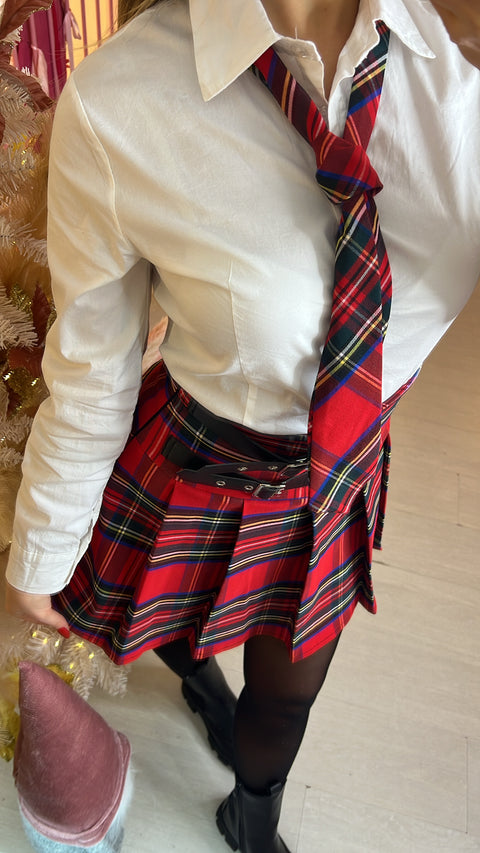 Gonna plissettata tartan