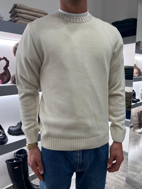 Maglione girocollo monocolore